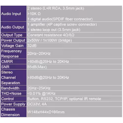 Vivolink VL120005 audio amplifier 2.0 channels Home Black