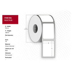 Capture NL827638 printer label White