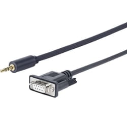 Vivolink PROMJDSUB9-25 serial cable Black 25 m 3.5mm D-Sub (DB-9)