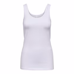 ONLY 15095808 Tank top Round neckline Sleeveless Cotton, Elastane