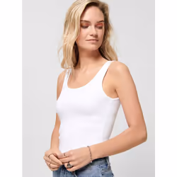 ONLY 15095808 Tank top Round neckline Sleeveless Cotton, Elastane - Additional view 6