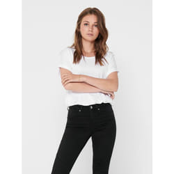 ONLY 15106662 T-shirt Round neckline Short sleeve Elastane, Polyester, Viscose