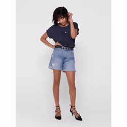 ONLY 15106662 T-shirt Round neckline Short sleeve Elastane, Polyester, Viscose - Additional view 5