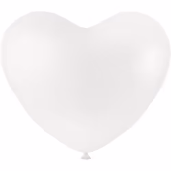 Creativ Company 59177, Toy balloon, Rubber, White, Valentines Day, Heart (shape), 8 yr(s)