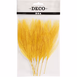 Creativ Company Artificial Feathers, L: 15 cm, W: 8 cm, Yellow, 10 pc, 1 Pack