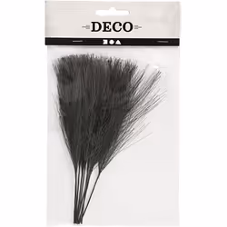 Creativ Company Artificial Feathers, L: 15 cm, W: 8 cm, Black, 10 pc, 1 Pack