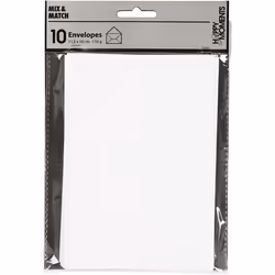 Creativ Company 217011 envelope C6 (114 x 162 mm) White 10 pc(s)