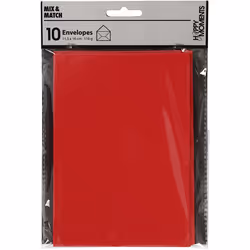 Creativ Company 217013 envelope C6 (114 x 162 mm) Red 10 pc(s)