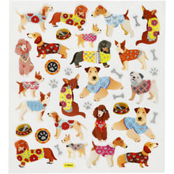 Creativ Company Sticker Hunde decorative sticker Foil, Paper Multicolour 26 pc(s)
