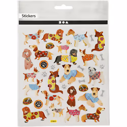 Creativ Company Sticker Hunde decorative sticker Foil, Paper Multicolour 26 pc(s)