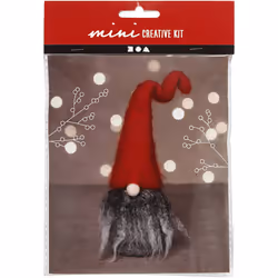 Felt Craft Set for Christmas Gnome with Grey Beard