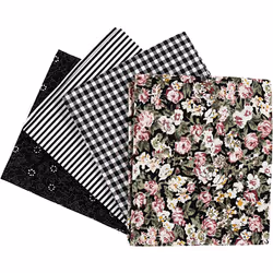 Creativ Company 441834, Cotton, Black, Pattern, 4 pc(s), 450 mm, 550 mm