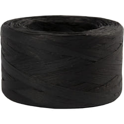 Creativ Company Paper Raffia Yarn, W: 7-8 mm, Black, 100 M, 1 Roll