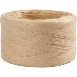 Creativ Company Paper Raffia Yarn, W: 7-8 mm, Sand, 100 M, 1 Roll, Craft, Wood, Paper, 100 m, 8 mm