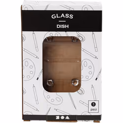 Creativ Company Soap Dish, H: 3 cm, L: 15 cm, W: 9,5 cm, Clear, 1 pc