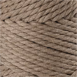 Creativ Company Macramé Cord, L: 55 m, 4 mm, Light Brown, 330 G, 1 Roll