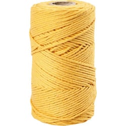 Creativ Company Macramé Cord, L: 198 m, 2 mm, Yellow, 330 G, 1 Roll
