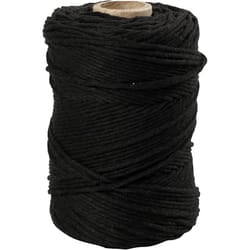 Creativ Company Macramé Cord, L: 198 m, 2 mm, Black, 330 G, 1 Roll