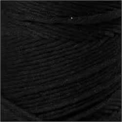 Creativ Company Macramé Cord, L: 198 m, 2 mm, Black, 330 G, 1 Roll
