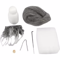 Felting Craft Kit - Christmas Gnome, Grey