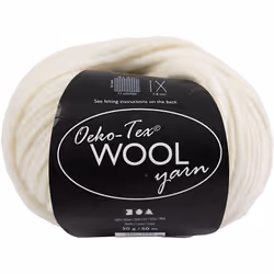 Creativ Company 4824502, Craft, White, Wool, 50 m, 100% Wool, 50 g