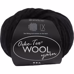 Creativ Company 4824584, Craft, Black, Wool, 50 m, 100% Wool, 50 g
