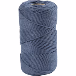 Creativ Company 977560, Macramé, Blue, Recycled cotton/Polyester, 198 m, 80% recycled cotton and 20% polyester, 2 mm