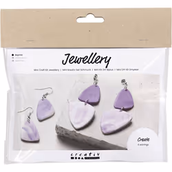 Creativ Company 977676, Children's jewellery earrings making kit, Lilac