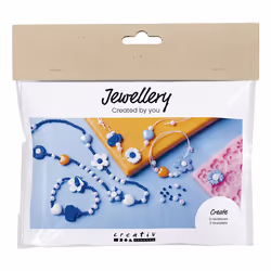Creativ Company Mini Craft Kit Jewellery, Bead set, Blue, Light pink, Orange, White, 9 yr(s)