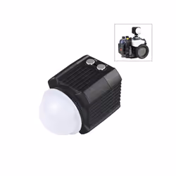 PULUZ 60m Underwater LED Fill Light for GoPro HERO12/11/10/9/8 & Action Cameras (Black)