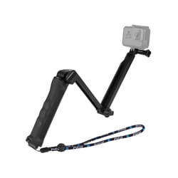 PULUZ 3-Way Grip Foldable Tripod Selfie-stick Extension Monopod for GoPro, Insta360 ONE R, DJI Osmo Action and Other Action Cameras, Length: 20-58cm