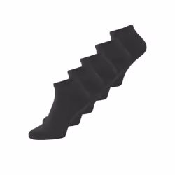 Jack & Jones 5-Pack Socks, Sneaker socks, Black, Adult, Unisex, Ankle length, Cotton, Elastane, Polyester