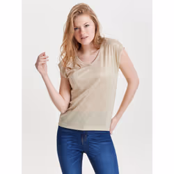 ONLY 15136069, Top (garment), Adult, Female, Gold Colour, L, V-neck