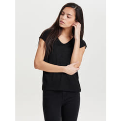 ONLY 15136069 Top (garment) V-neck Short sleeve Polyester, Viscose