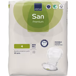 Abena San Premium Incontinence Pads Moderate Absorbency Sizes 4 to 7 Size 4 30 Count