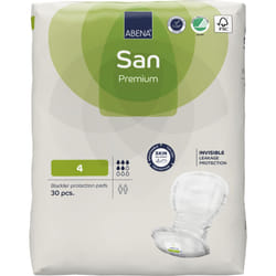 Abena San Premium Incontinence Pads  Moderate Absorbency  Sizes 4 to 7  Size 4  30 Count