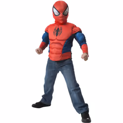 Rubie's 31548 Spider-Man Muscle Chest Shirt Costume Top Set & Mask (Age 4-6)