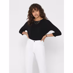 ONLY 15157920, Top (garment), Adult, Female, Black, XS, Round neckline