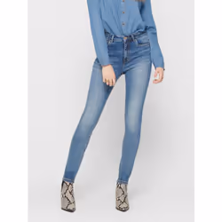 ONLY 15181934, Jeans, Female, Adult, Blue, Blue / Medium Blue Denim, Highwaist fit
