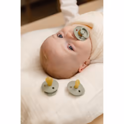 Colour Soother 2-pack, BPA Free Dummy Pacifier, Round nipple. Natural Rubber Latex, Size 2 (6-18 Months), Vanilla/Blush - Additional view 4