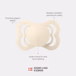 Supreme Soother 2-pack, BPA Free Dummy Pacifier, Symmetrical nipple. Natural Rubber Latex, Size 1 (0-6 Months), Ivory/Sage