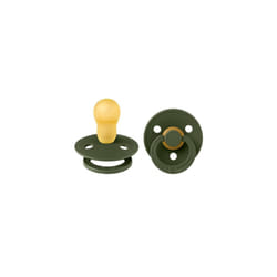 Colour Soother 2-Pack, BPA Free Dummy Pacifier, Symmetrical Nipple. Natural Rubber Latex, Made in Denmark, Size 3 (18+ Months), Hunter Green