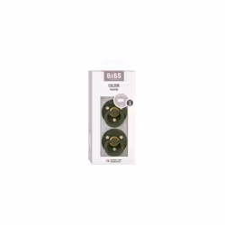 Colour Soother 2-Pack, BPA Free Dummy Pacifier, Symmetrical Nipple. Natural Rubber Latex, Made in Denmark, Size 3 (18+ Months), Hunter Green