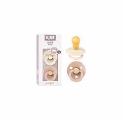 Colour Soother 2-pack, BPA Free Dummy Pacifier, Round nipple. Natural Rubber Latex, Size 3 (18+ Months), Ivory/Blush