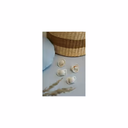 BIBS Try-it Soother 4-Pack. BPA Free, Round, Symmetrical and Orthodontic Nipple. Natural Rubber / Silicone, Size 1 (0-6 Months), Ivory