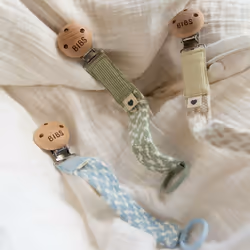 Bibs Pacifier Clip - Sage/Ivory - Additional view 2