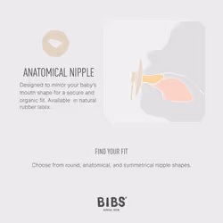 Colour Anatomical Soother 2-Pack, BPA Free Dummy Pacifier, Orthodontic Nipple. Natural Rubber Latex, Made in Denmark. 6-18 Months (Pack of 2), Vanilla