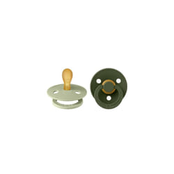 Colour Symmetrical Soother 2-Pack, BPA Free Dummy Pacifier, Symmetrical Nipple. Natural Rubber Latex, Made in Denmark. 0-6 Months (Pack of 2),