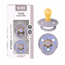 Colour Studio Soother 2-Pack, BPA Free Dummy Pacifier, Round Nipple. Natural Rubber Latex, Made in Denmark, Size 1 (0-6 Month ...