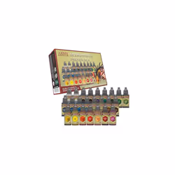 Speedpaint Mega Set, 24 Dropper Bottles of Non Toxic 18ml Acrylic Paints with Mixing Balls including 1 Monster Paint Brush, S ...